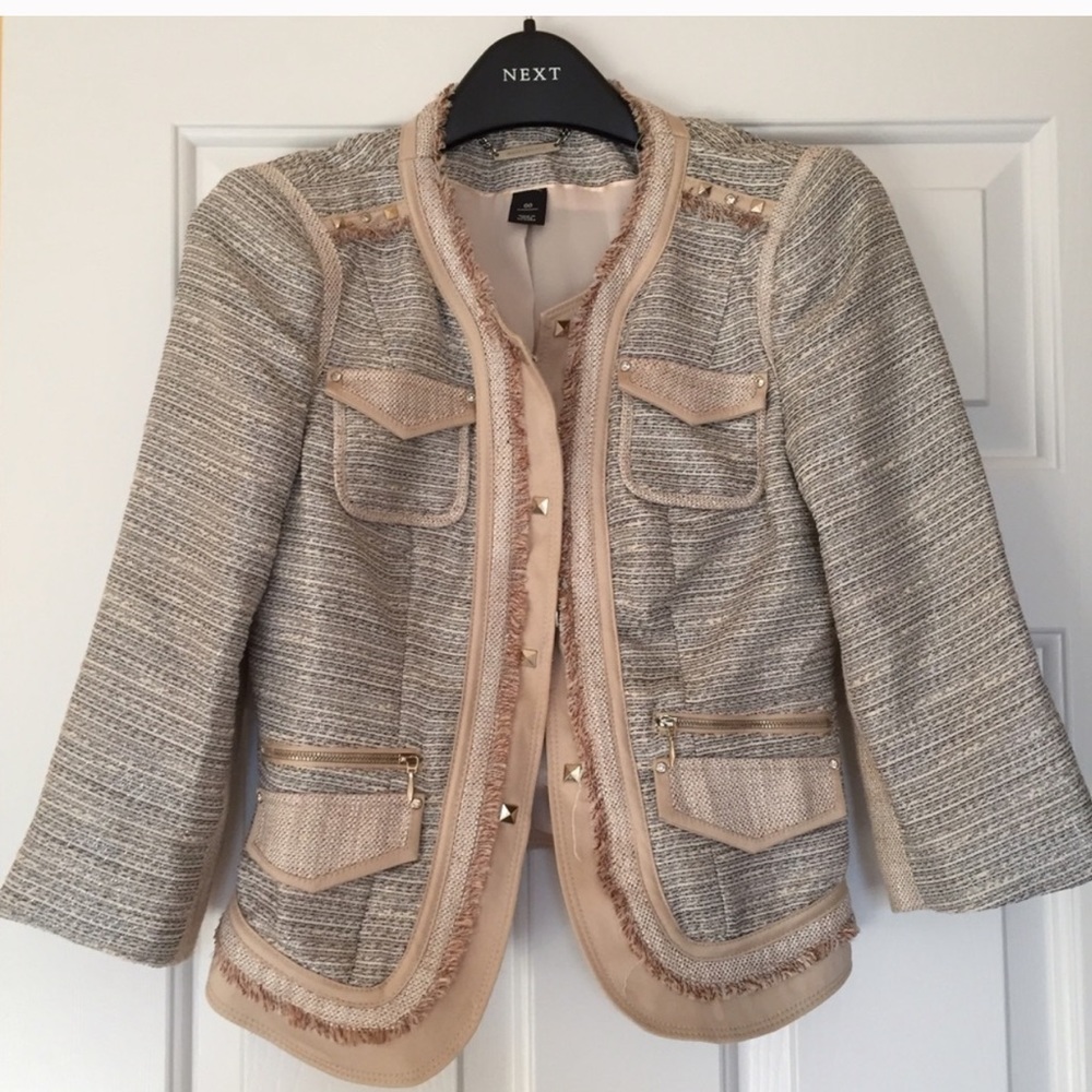 White House Black Market Tweed Crop Jacket 00